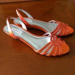 Alfani Low Wedge Heel Open Toe Size 6M